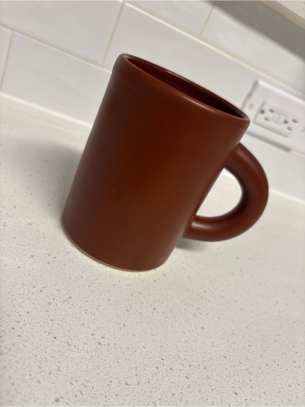 Matte Brown Ceramic Coffee Mug - Classic Minimalist Design